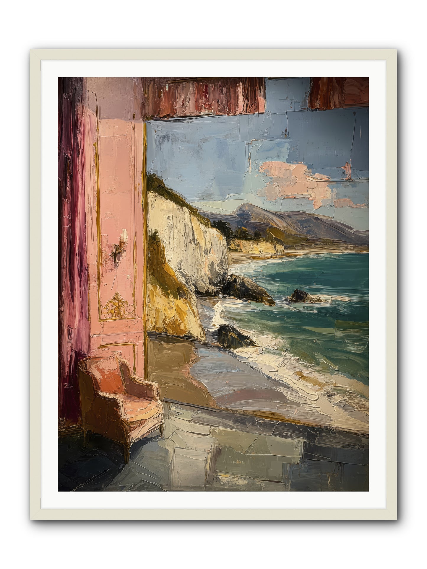 Under Jasmine Skies -- Framed Print - White 36x48