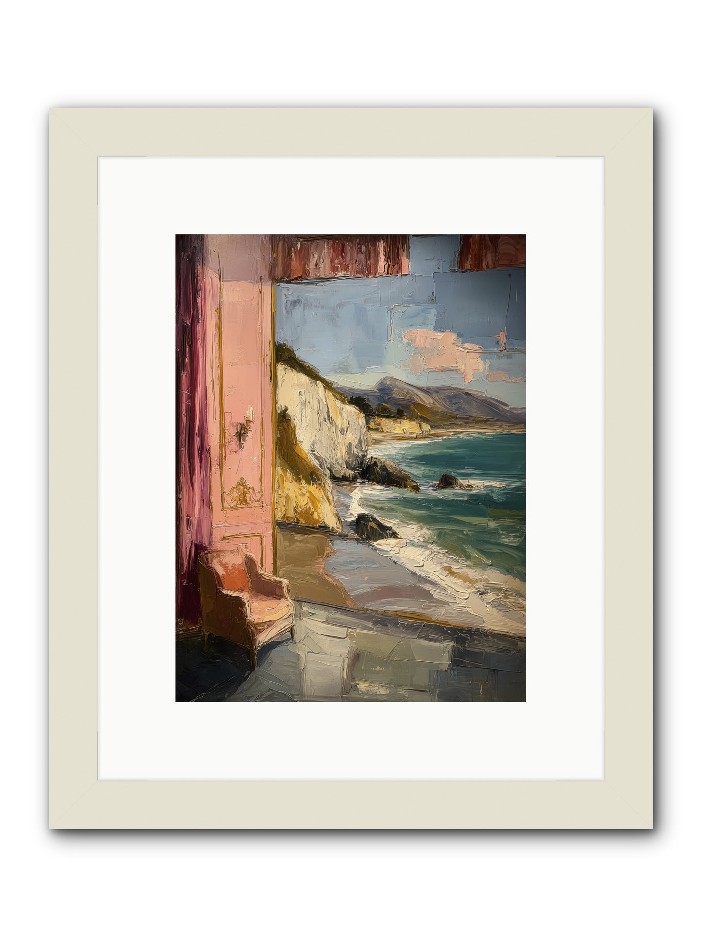 Under Jasmine Skies -- Framed Print - White 9x12