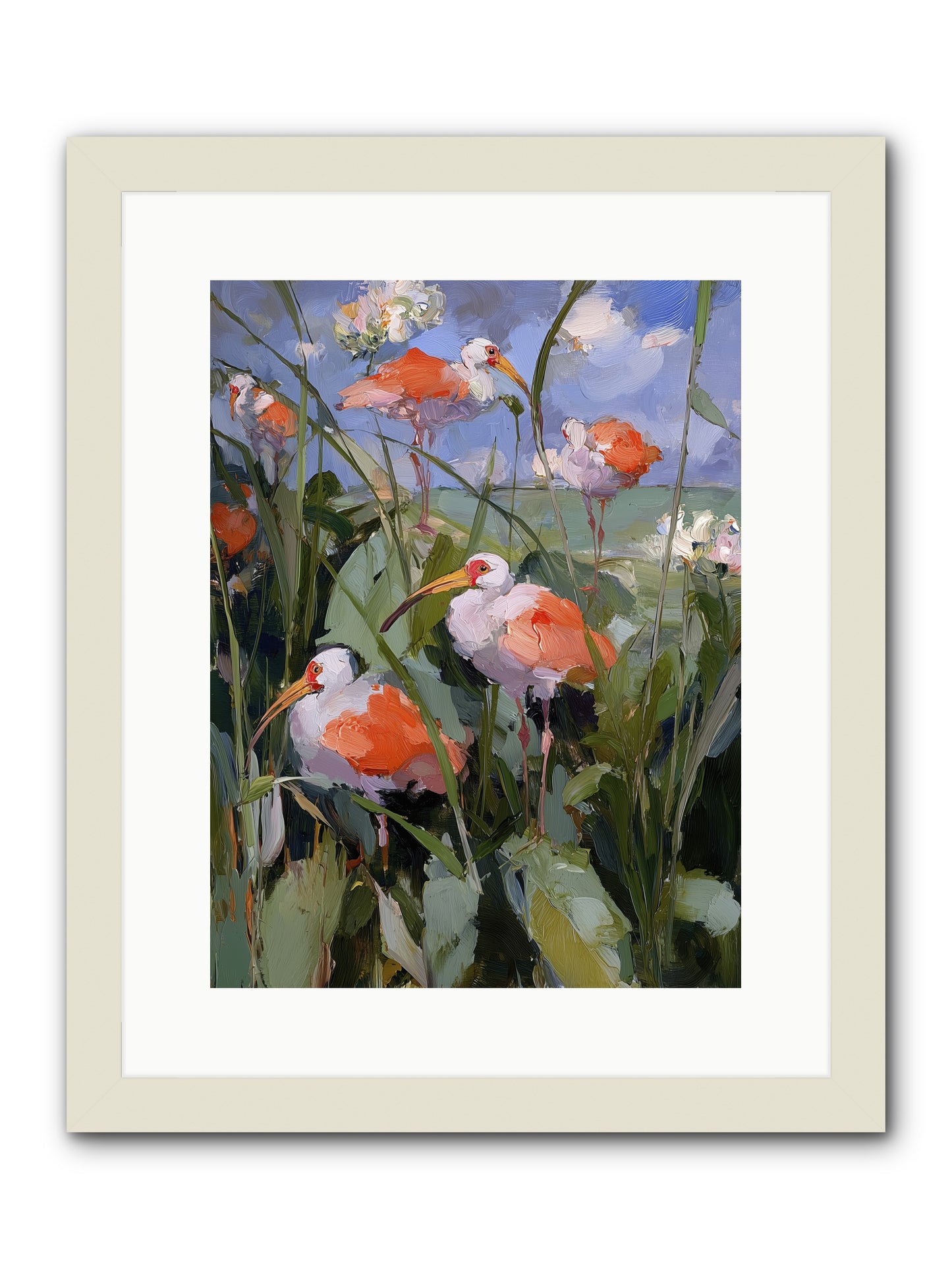 Under Open Skies -- Framed Print - White 12x16