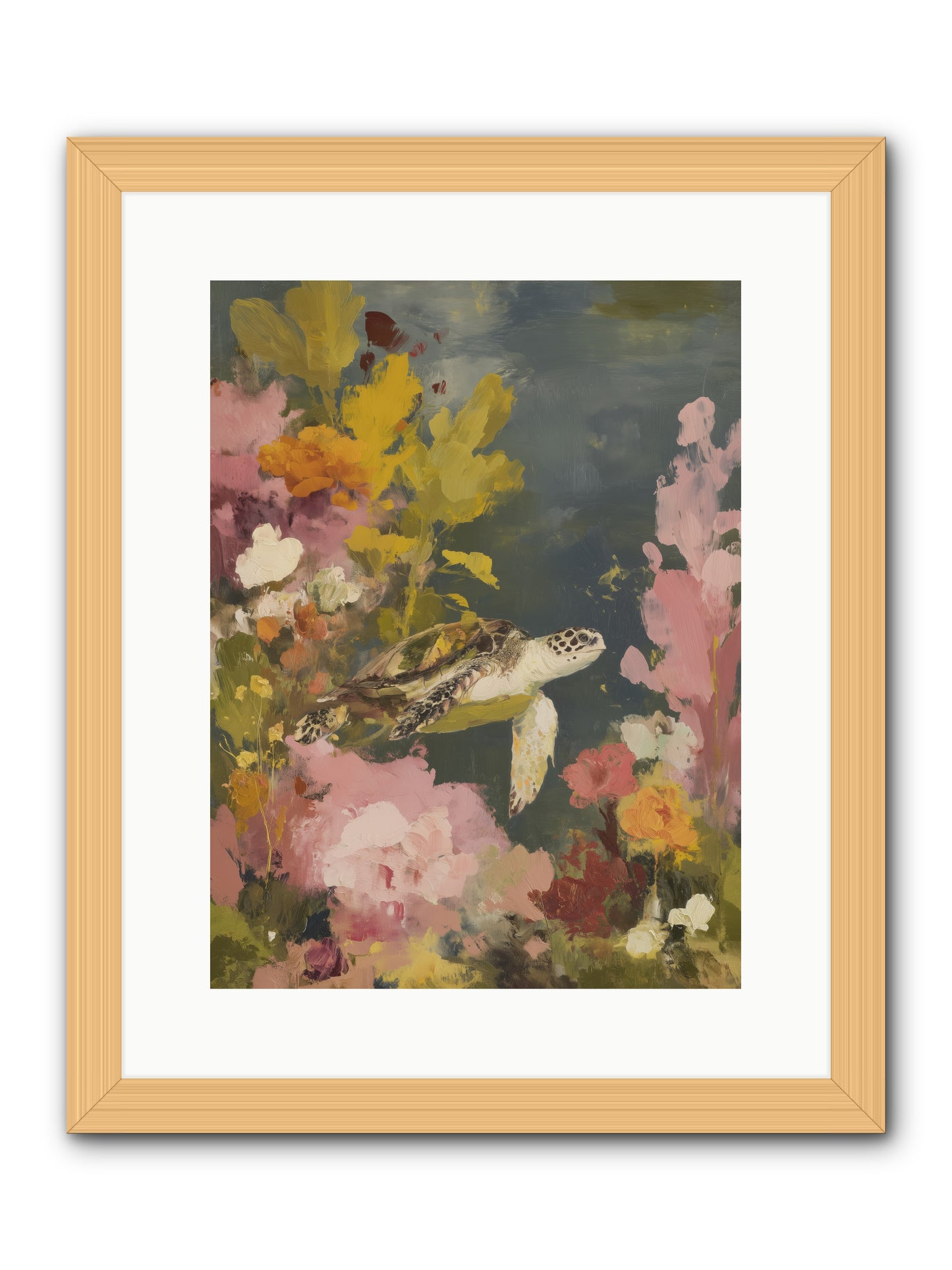 Underwater Eden -- Framed Print - Natural 12x16