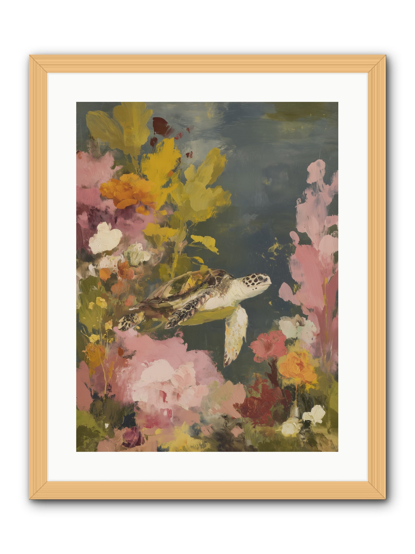 Underwater Eden -- Framed Print - Natural 18x24