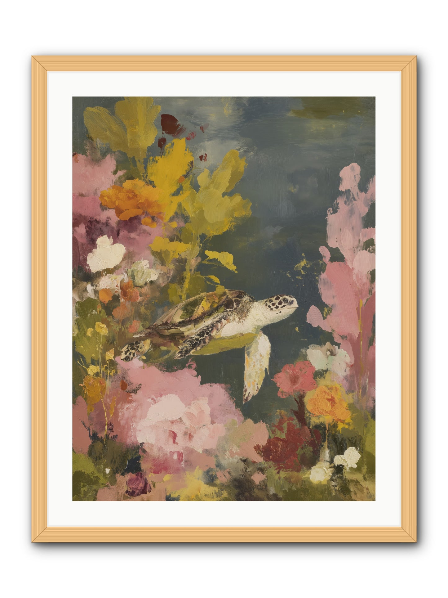Underwater Eden -- Framed Print - Natural 24x32