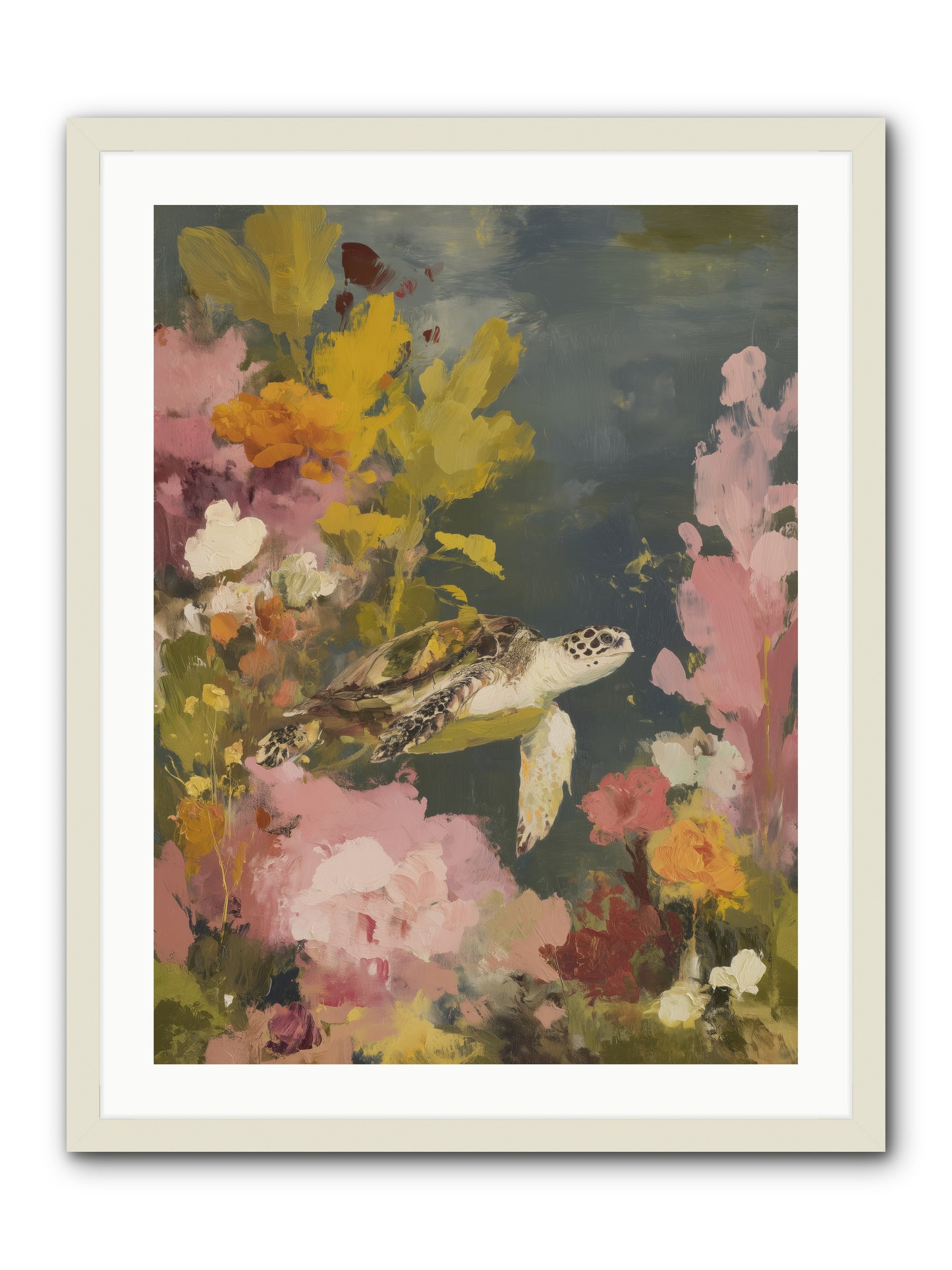 Underwater Eden -- Framed Print - White 24x32