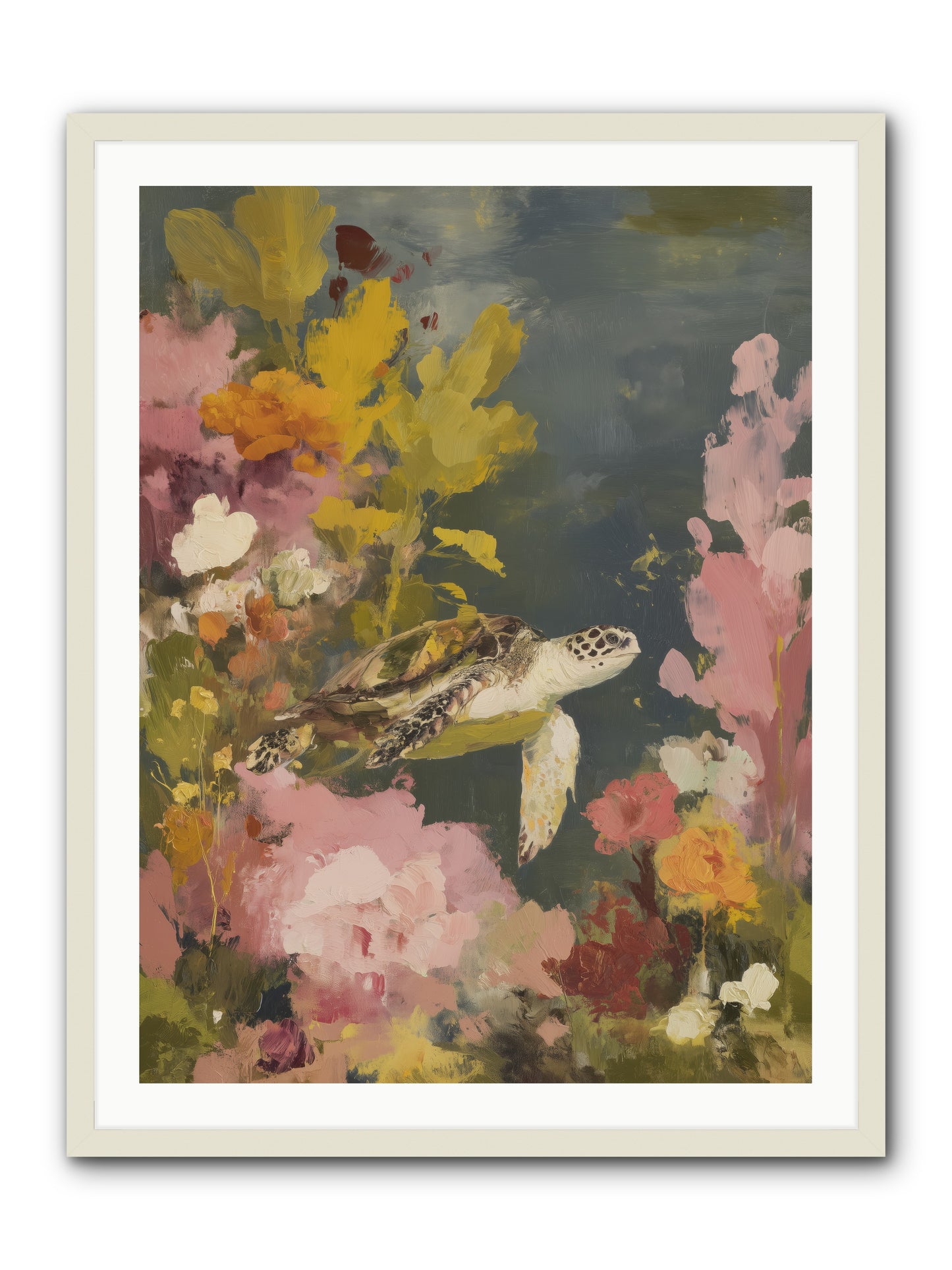 Underwater Eden -- Framed Print - White 30x40