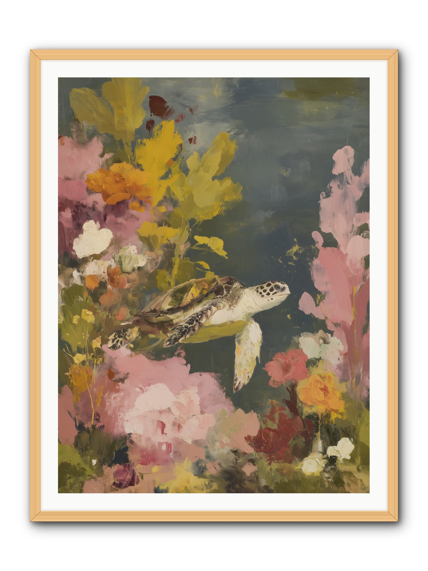 Underwater Eden -- Framed Print - Natural 36x48
