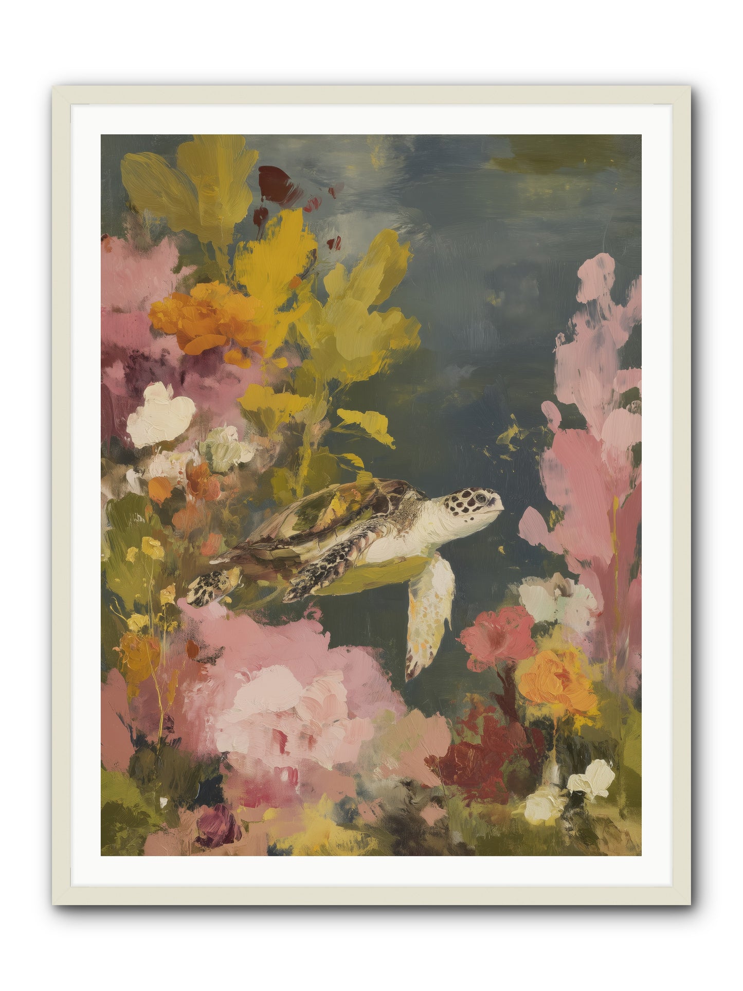 Underwater Eden -- Framed Print - White 36x48