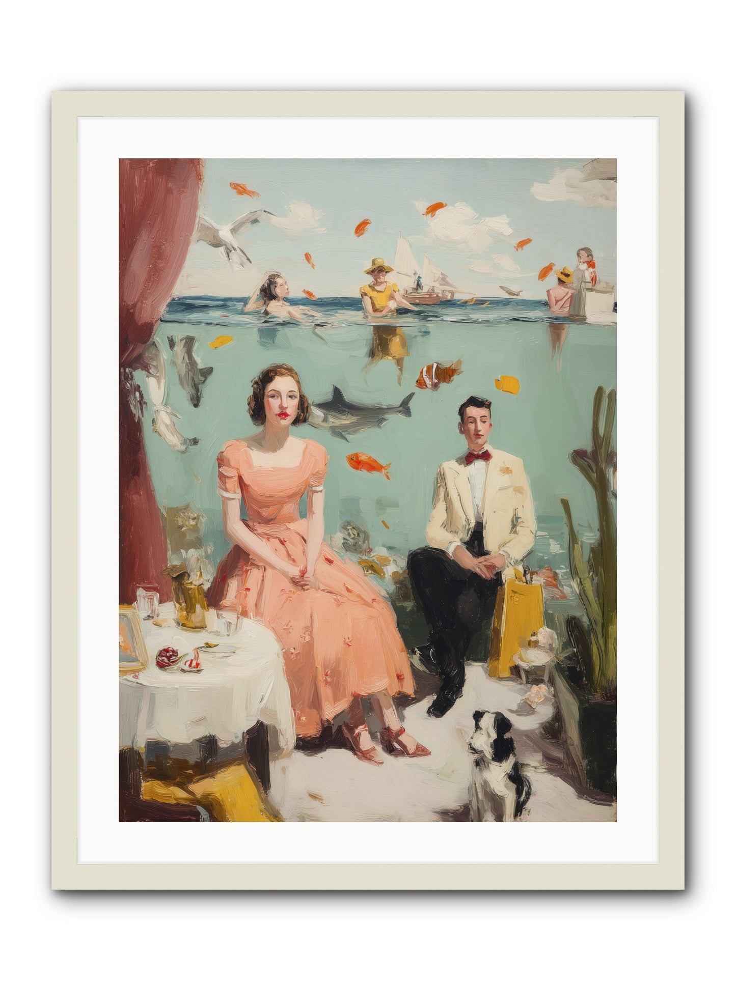Underwater Revolution -- Framed Print - White 24x32
