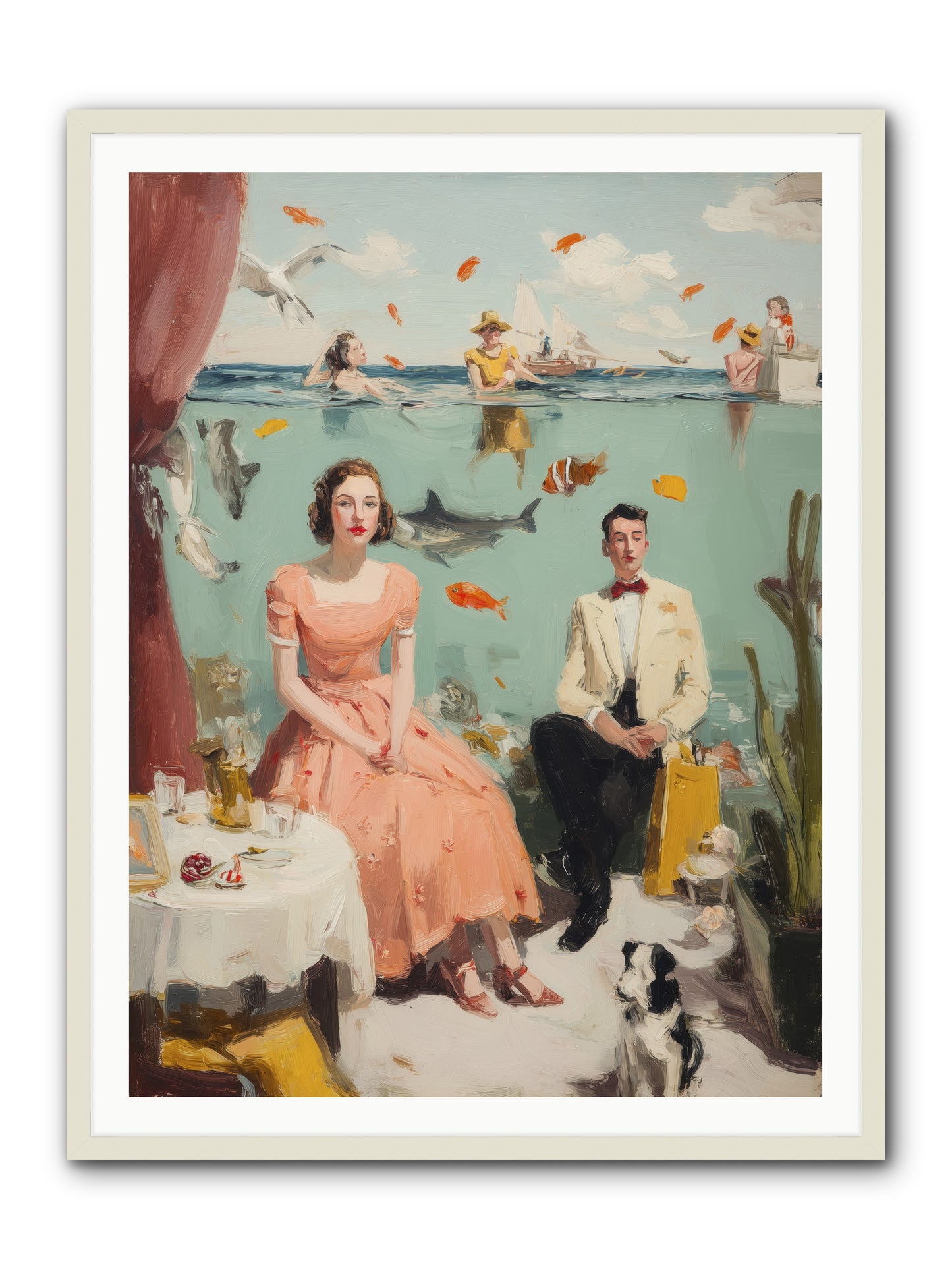 Underwater Revolution -- Framed Print - White 36x48