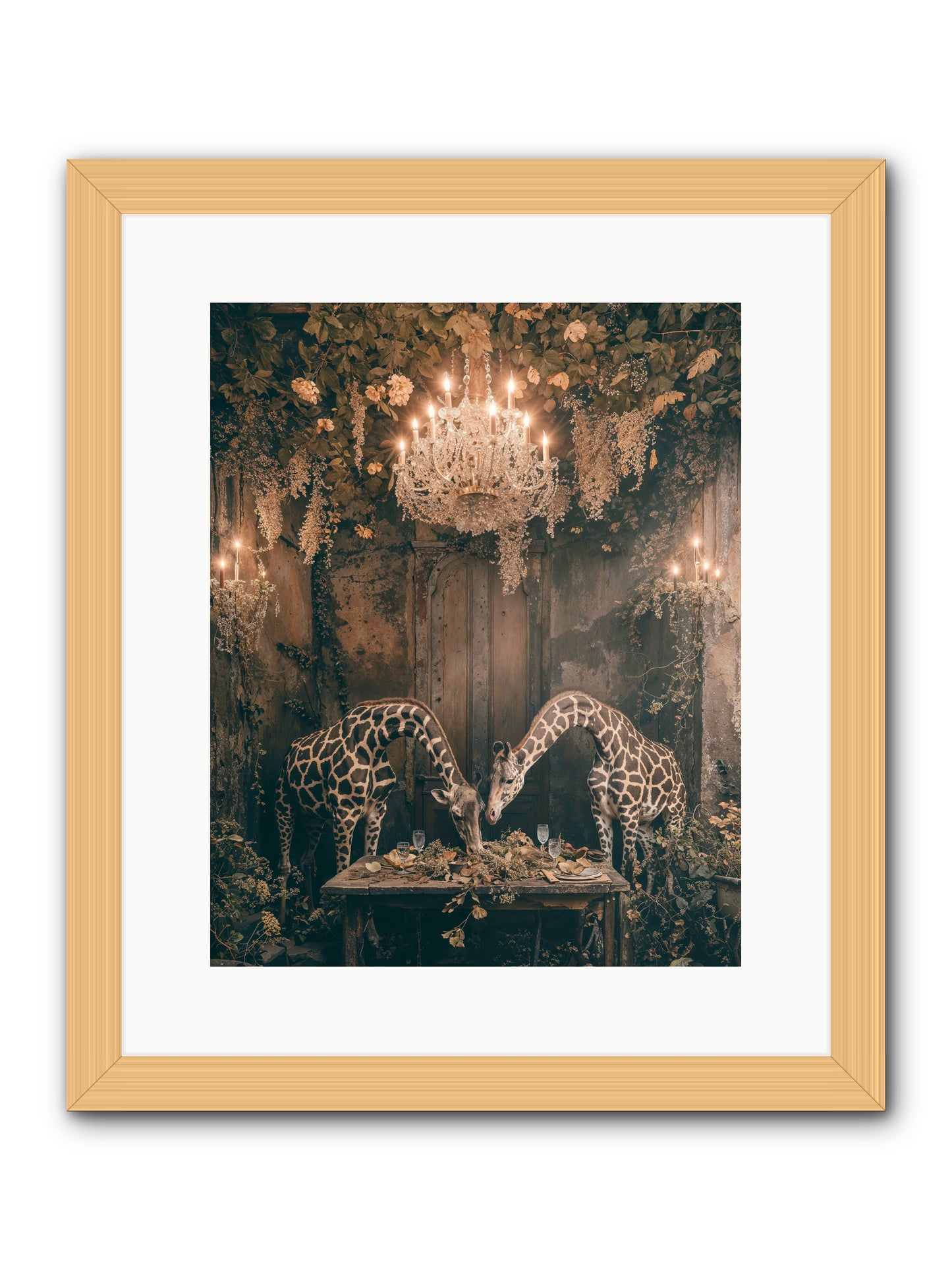 Une Soiree -- Framed Print - Natural 12x15