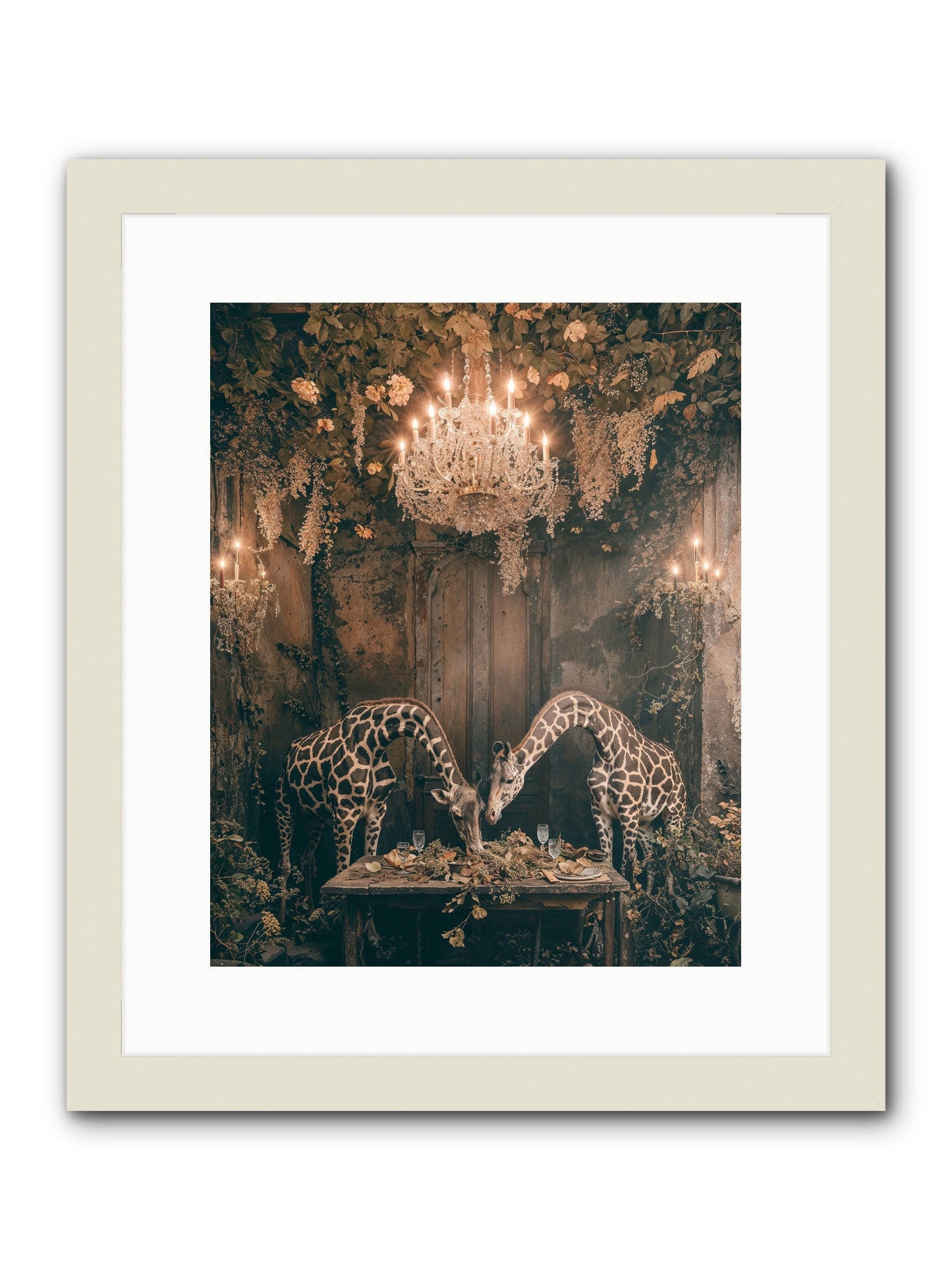 Une Soiree -- Framed Print - White 12x15