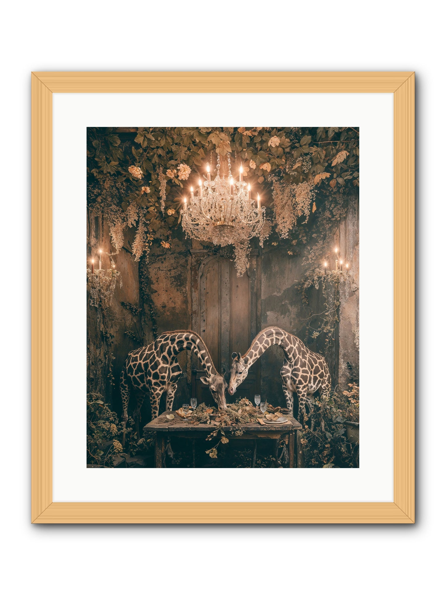 Une Soiree -- Framed Print - Natural 16x20