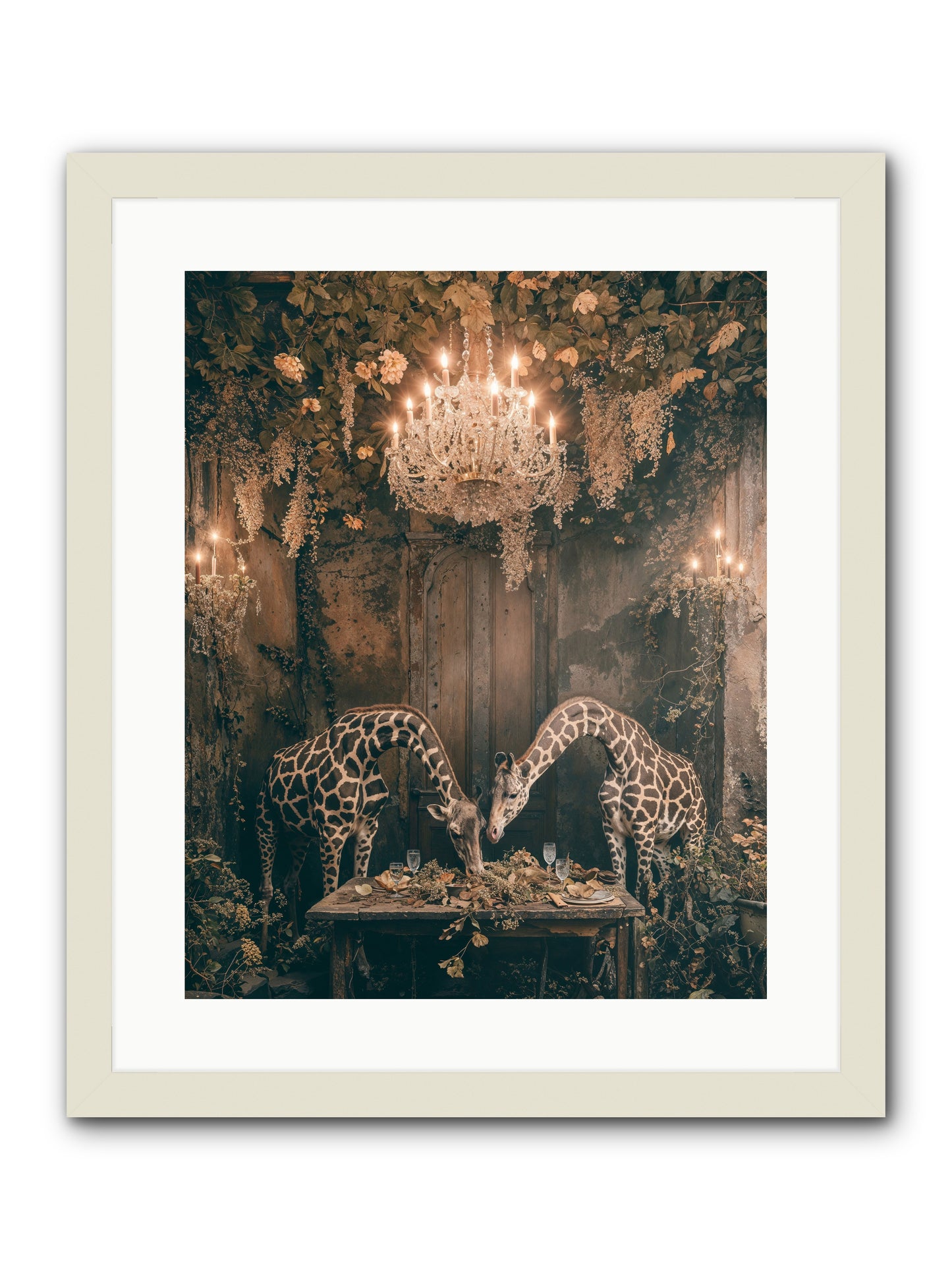 Une Soiree -- Framed Print - White 16x20