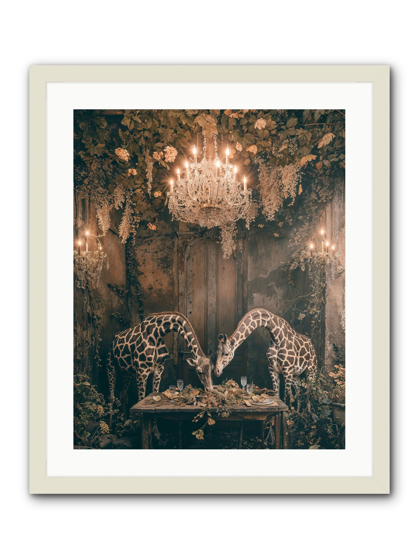 Une Soiree -- Framed Print - White 20x25
