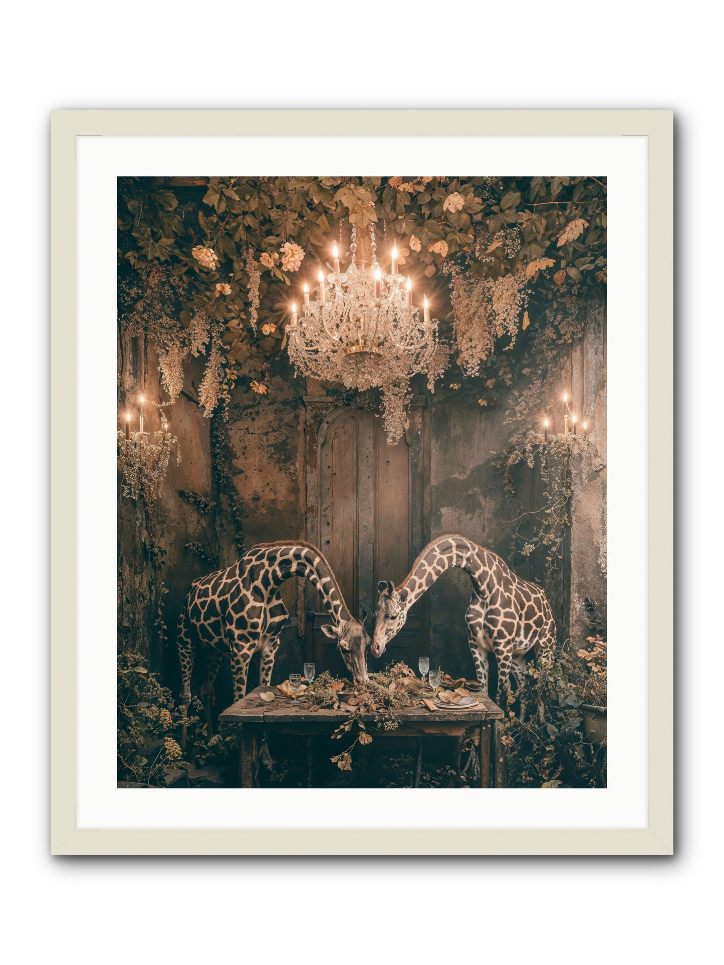 Une Soiree -- Framed Print - White 24x30