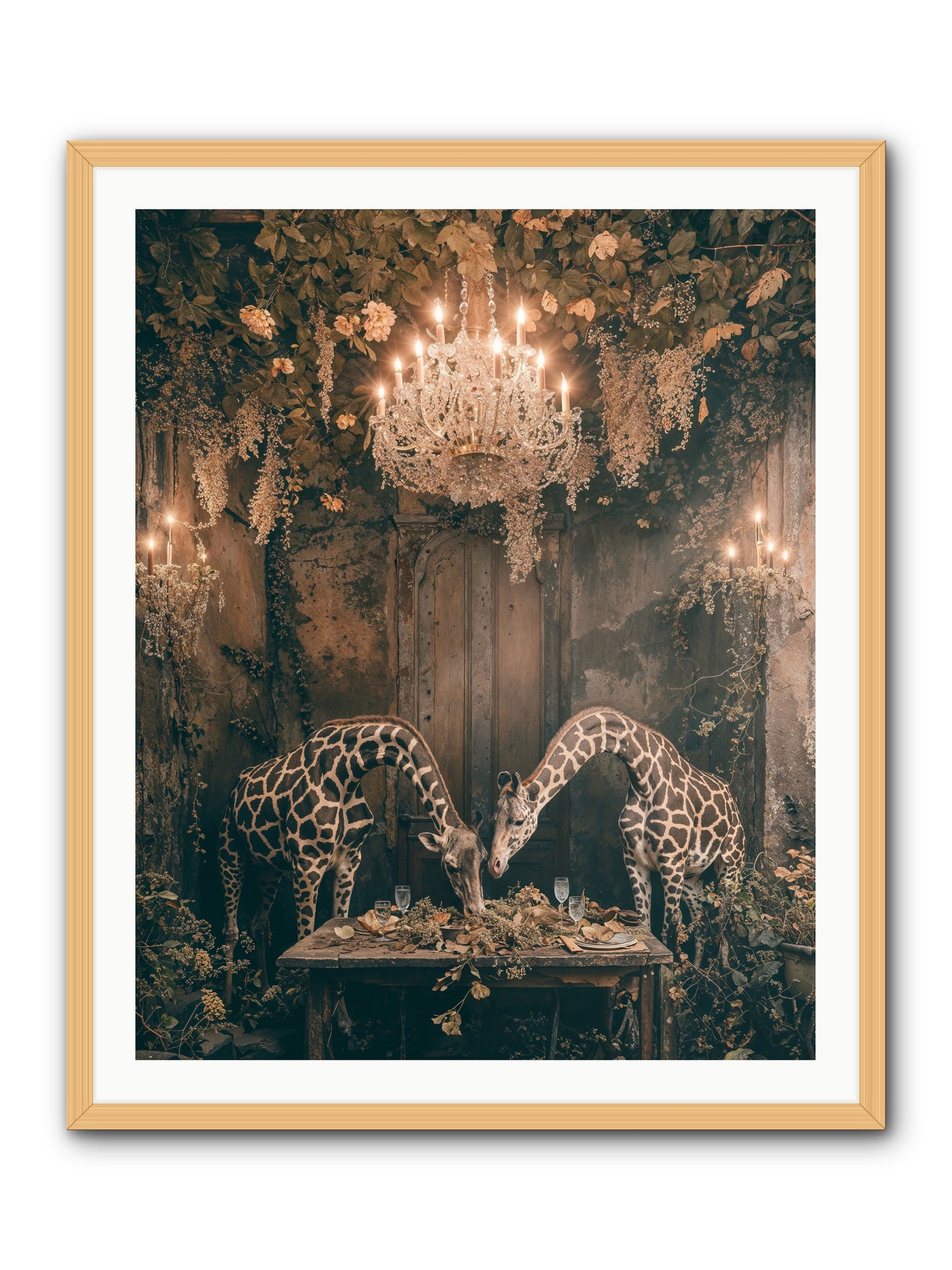 Une Soiree -- Framed Print - Natural 32x40