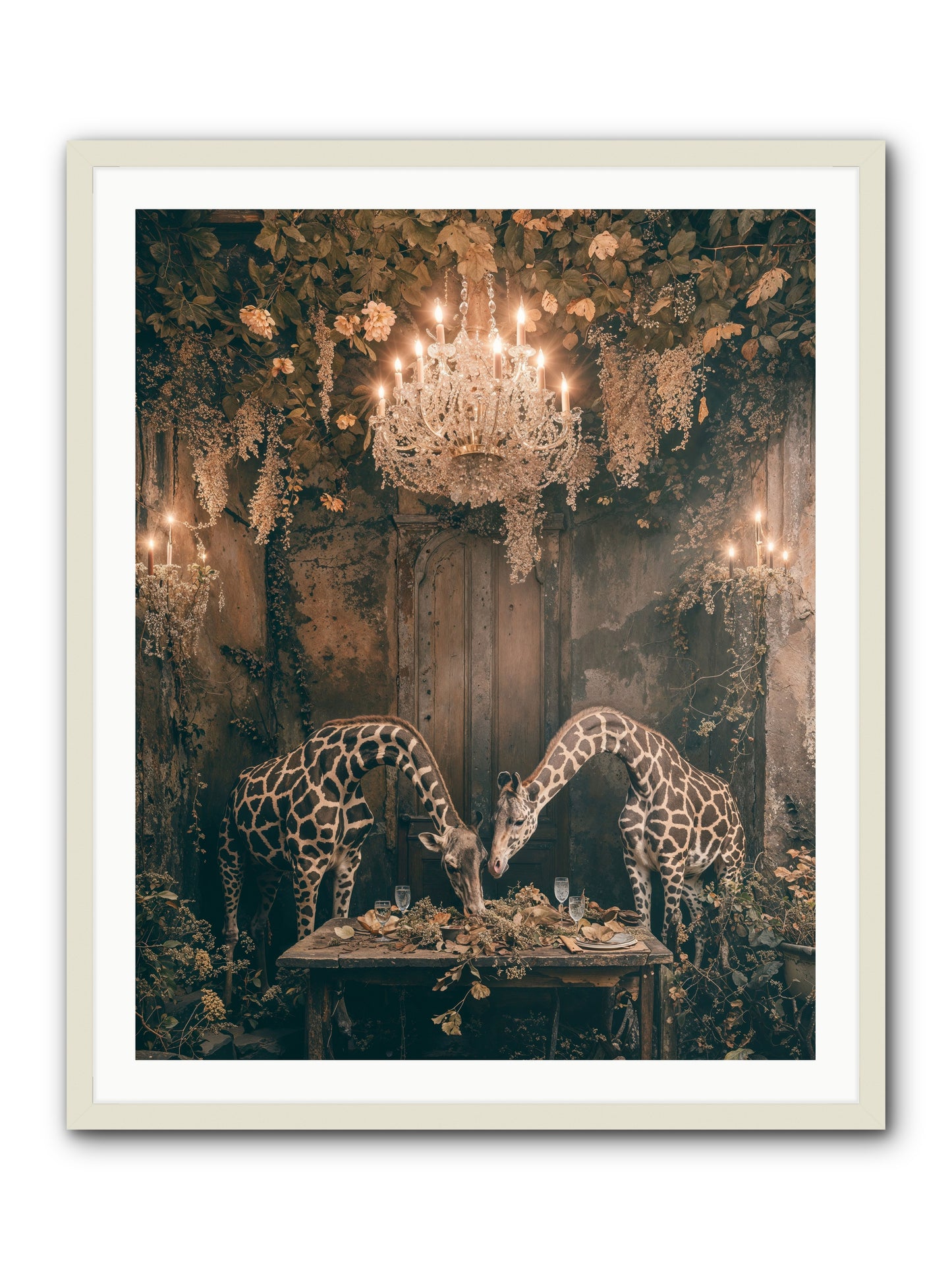 Une Soiree -- Framed Print - White 32x40