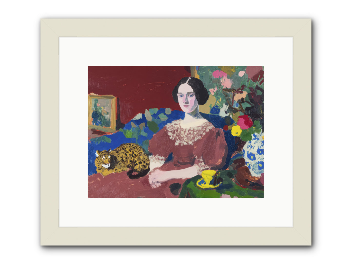 Unexpected Guest -- Framed Print - White 12x9