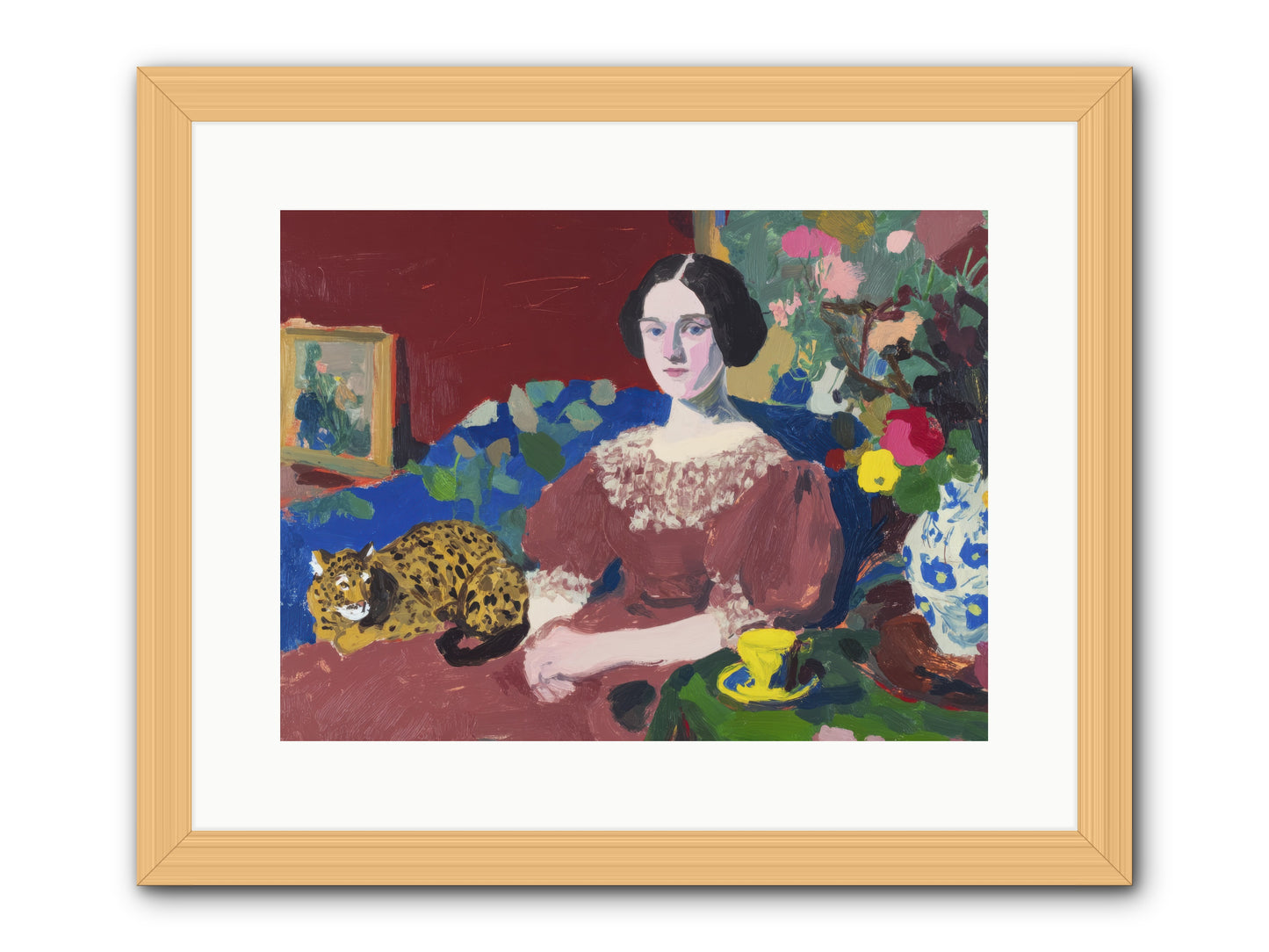 Unexpected Guest -- Framed Print - Natural 16x12