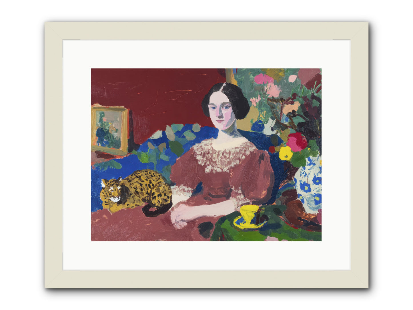 Unexpected Guest -- Framed Print - White 16x12