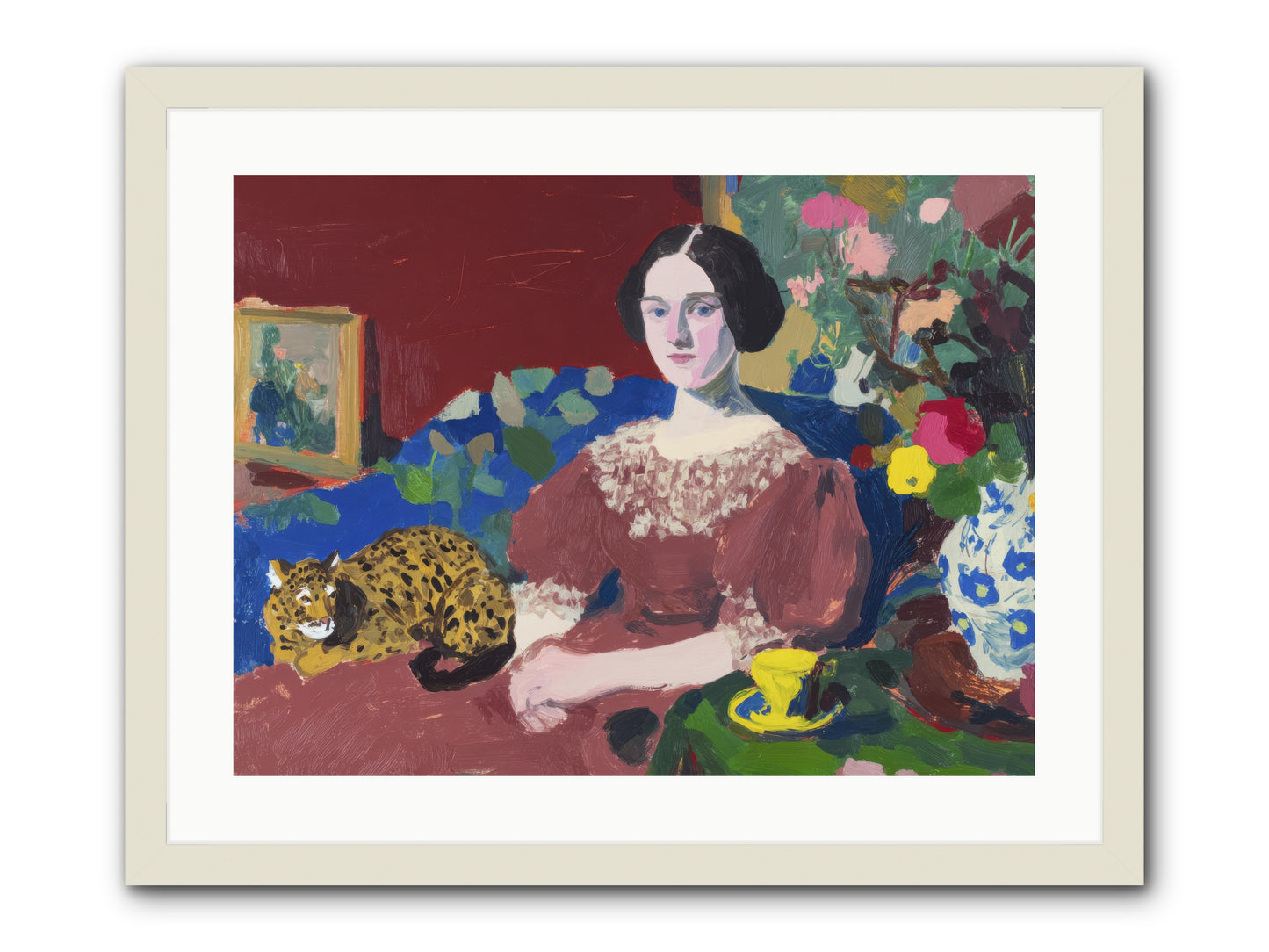 Unexpected Guest -- Framed Print - White 24x18