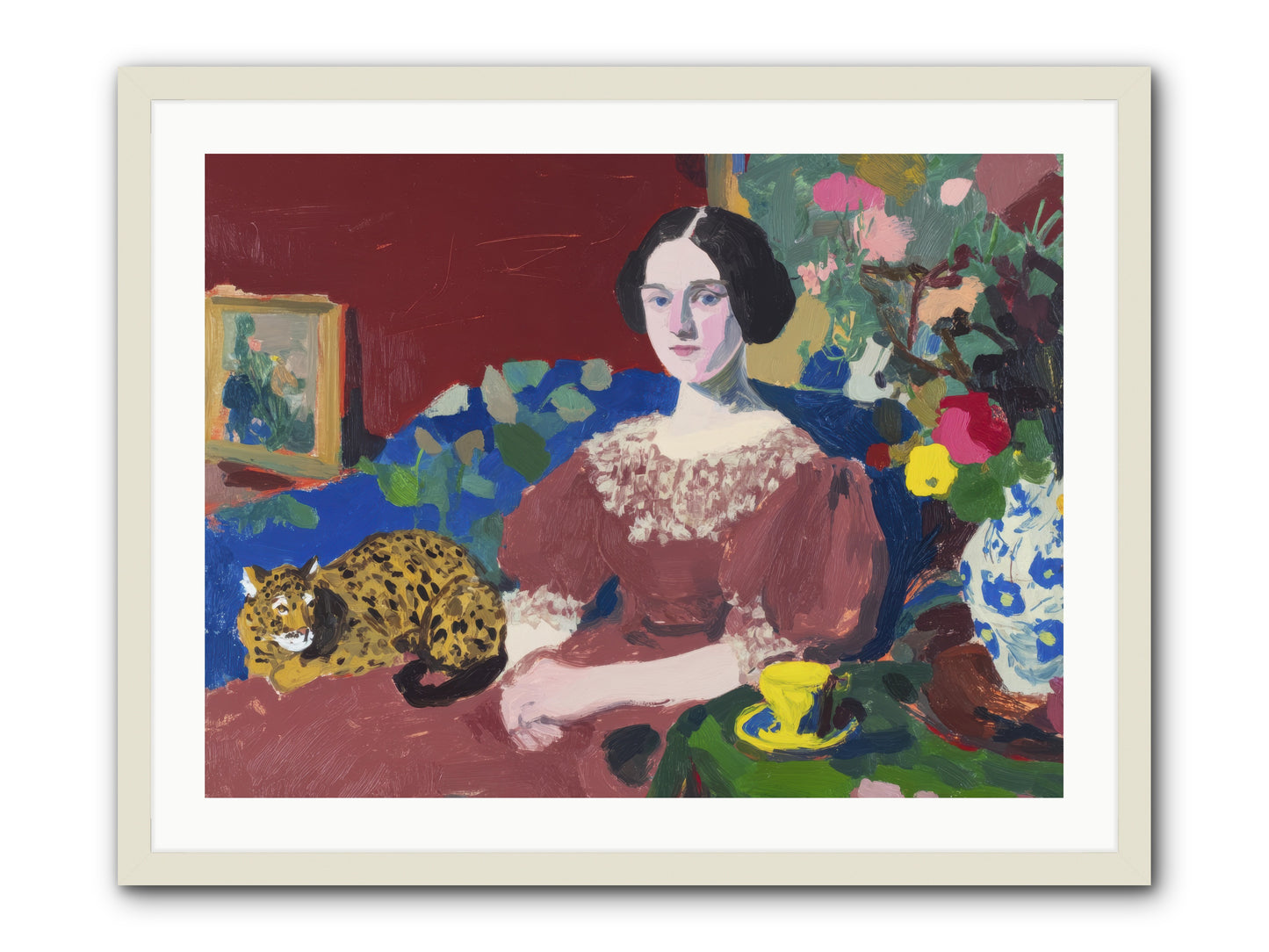 Unexpected Guest -- Framed Print - White 32x24