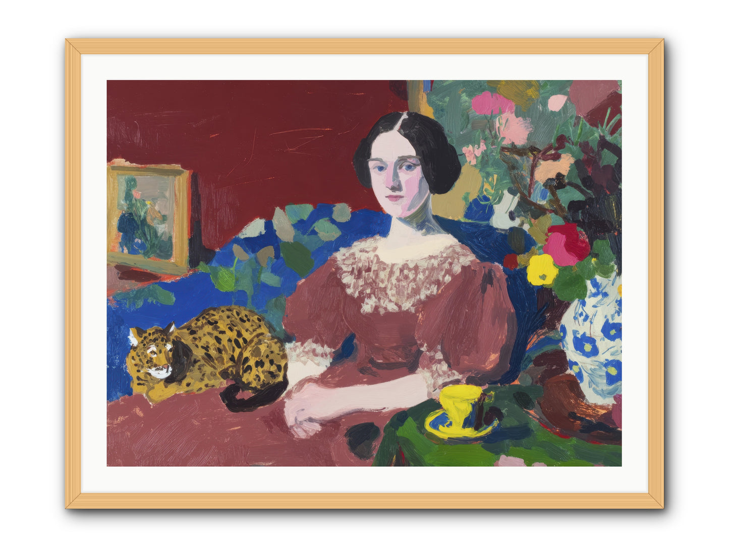 Unexpected Guest -- Framed Print - Natural 40x30