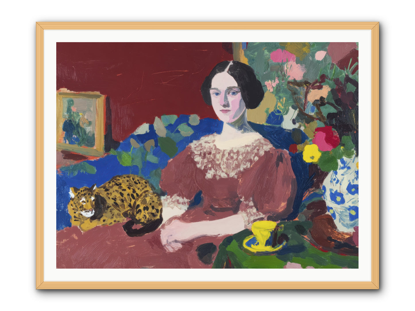 Unexpected Guest -- Framed Print - Natural 48x36