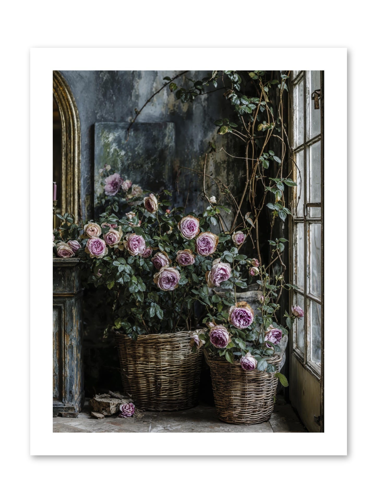 Unfinished Petal Symphony -- Loose Canvas Print 12x16