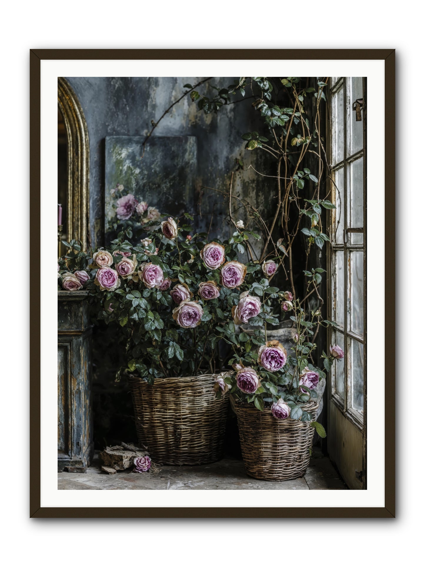Unfinished Petal Symphony -- Framed Print - Black 36x48