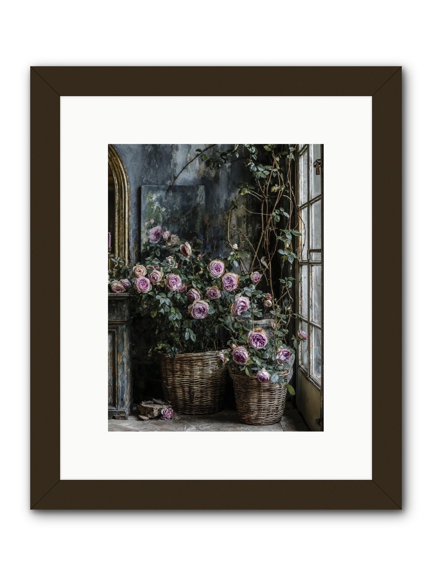 Unfinished Petal Symphony -- Framed Print - Black 9x12