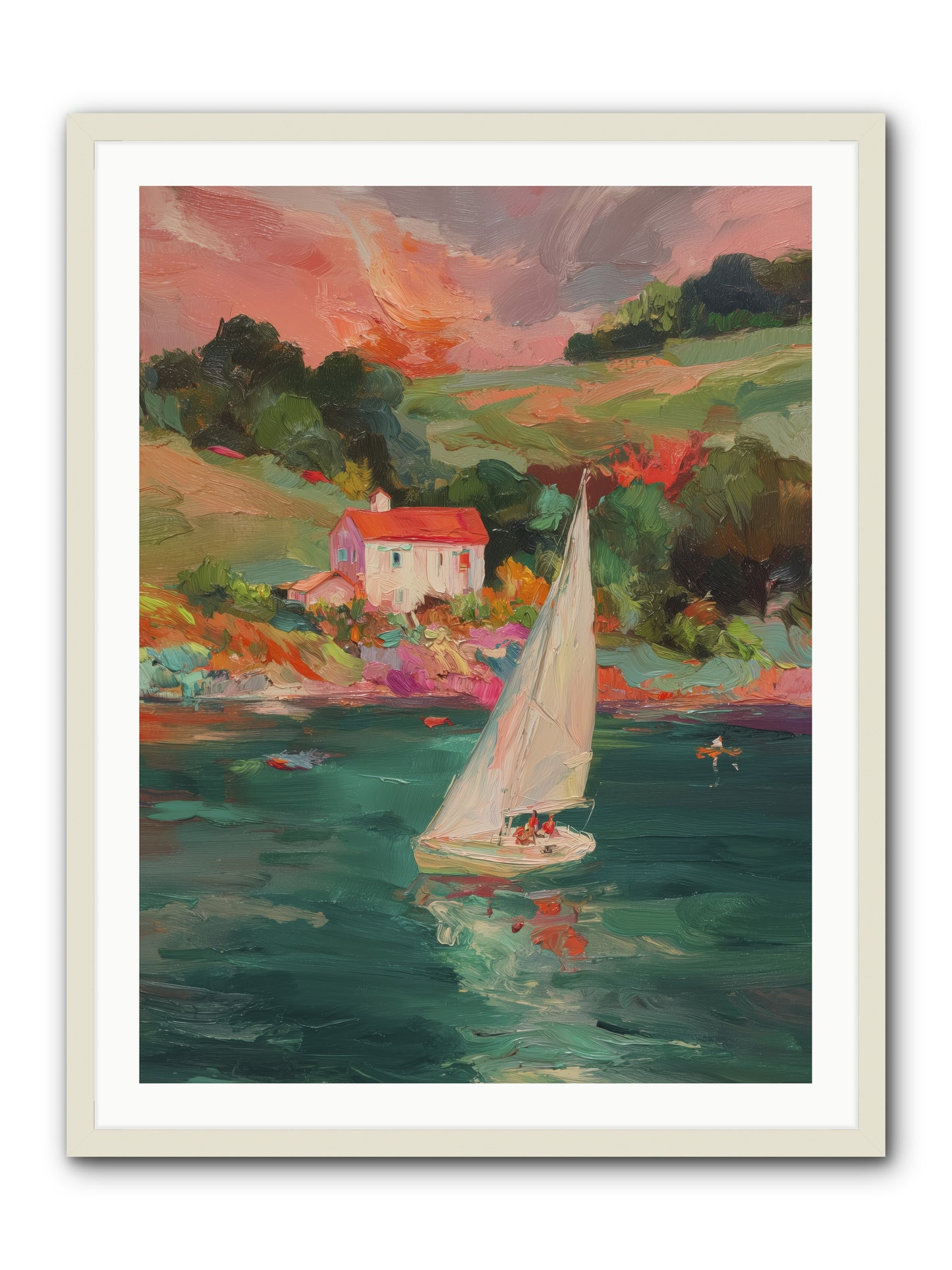 Unhurried Journeys -- Framed Print - White 30x40