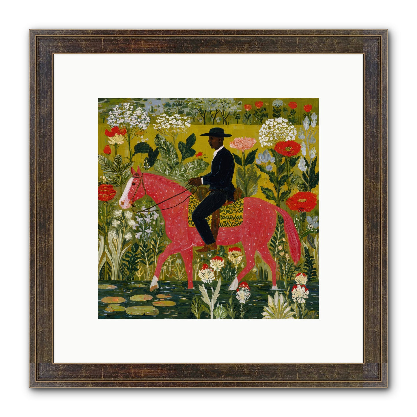Unhurried and Sure — Unhurried-and-Sure-10x10-Framed-Print-Slimwoods-Black-Gold.jpg