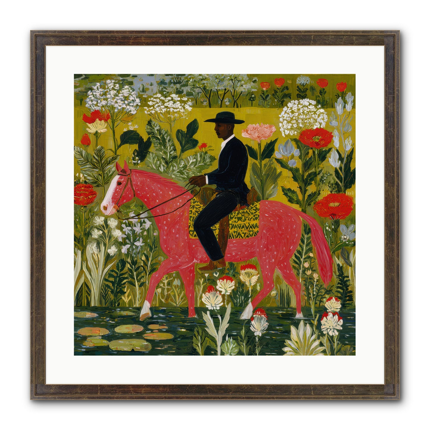 Unhurried and Sure — Unhurried-and-Sure-20x20-Framed-Print-Slimwoods-Black-Gold.jpg