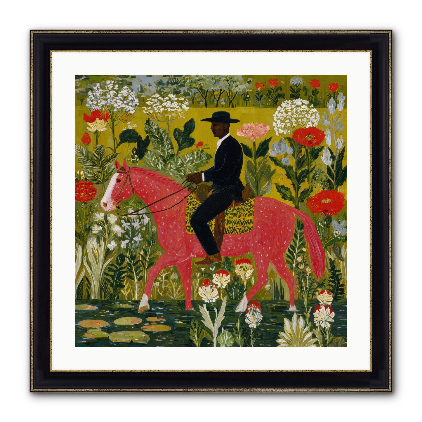 Unhurried and Sure — Unhurried-and-Sure-24x24-Framed-Print-Black-Gold.jpg