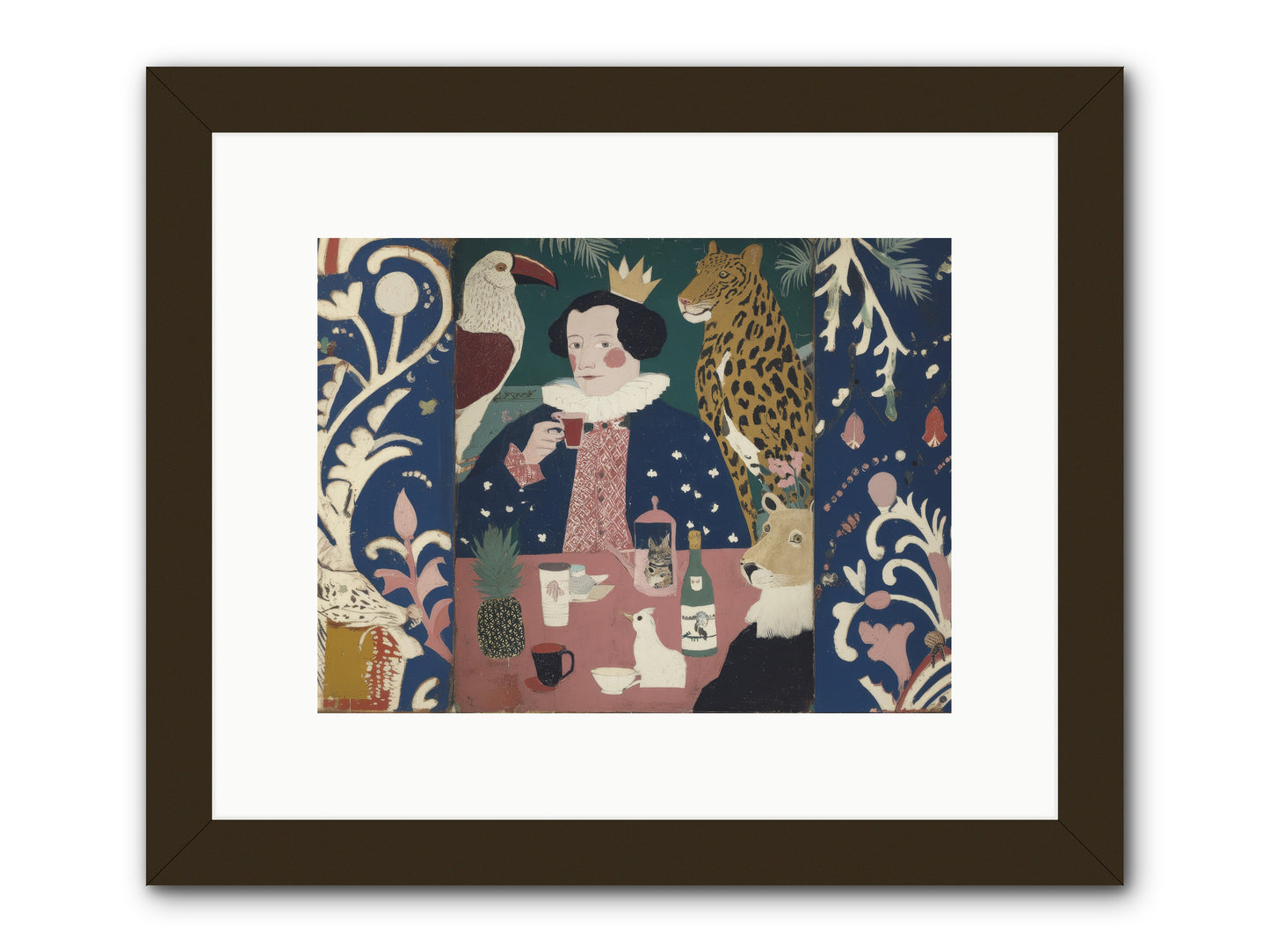 Unlikely Friends -- Framed Print - Black 12x9
