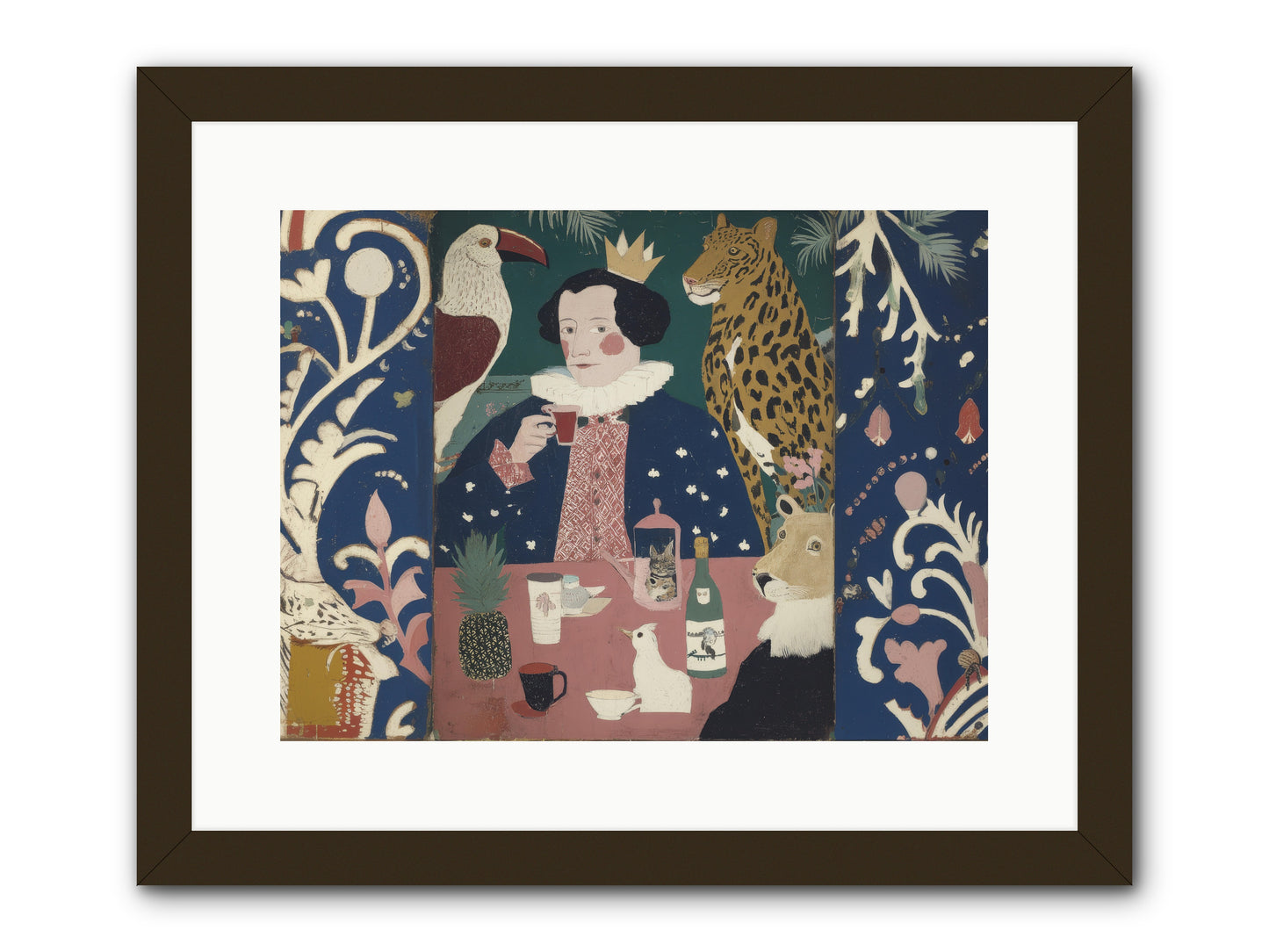 Unlikely Friends -- Framed Print - Black 16x12
