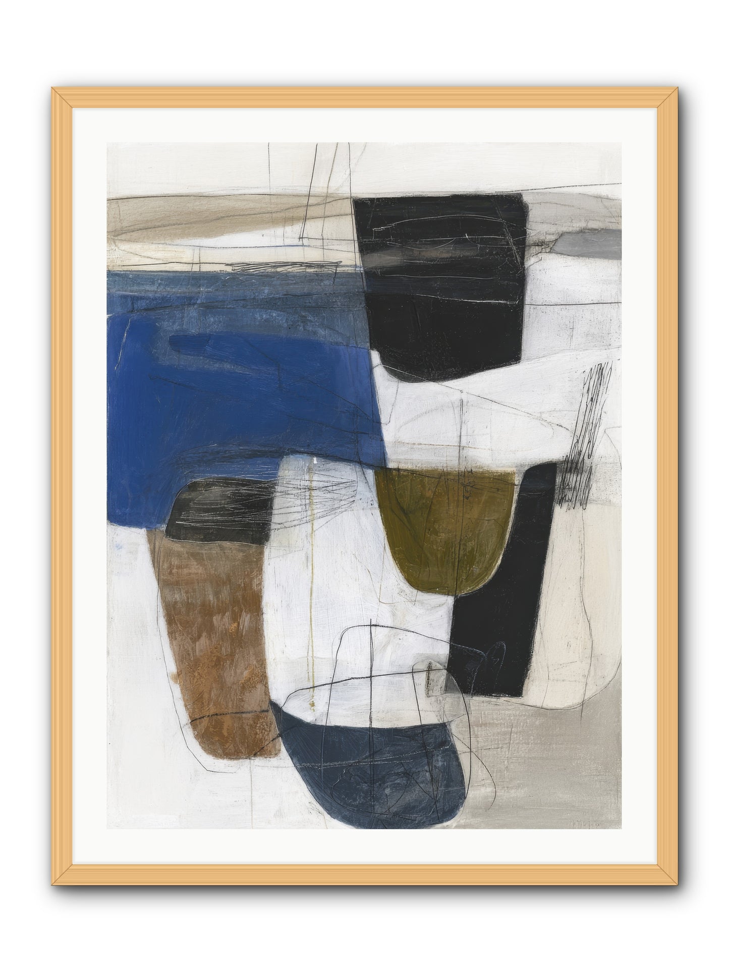 Unseen Current -- Framed Print - Natural 30x40