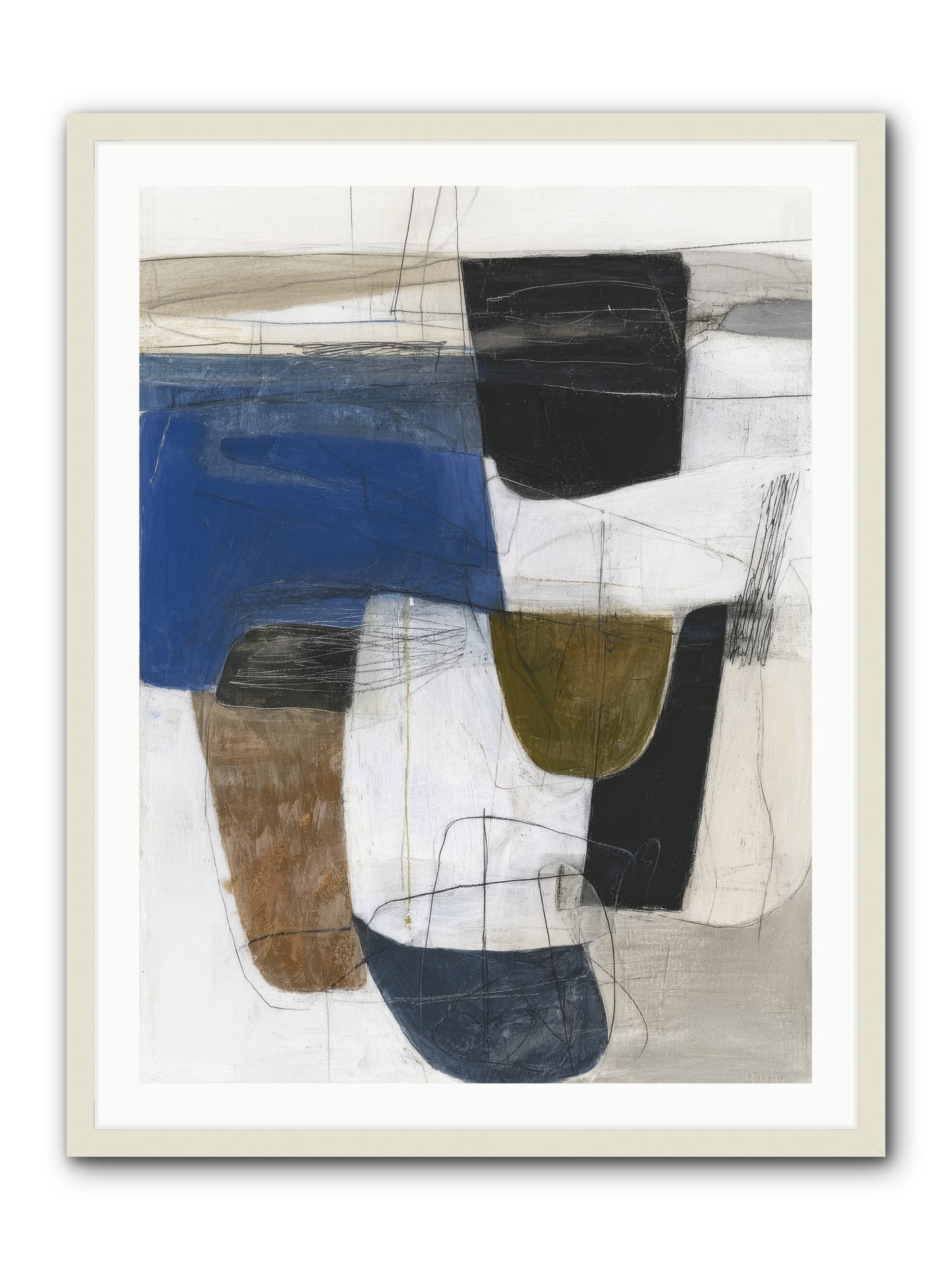 Unseen Current -- Framed Print - White 30x40