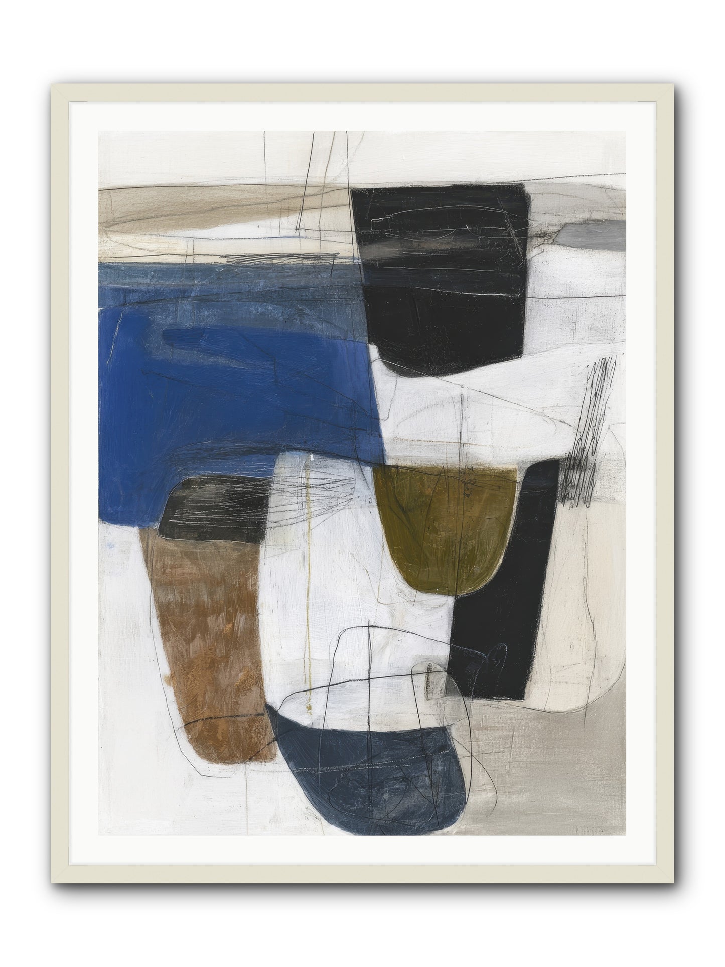 Unseen Current -- Framed Print - White 36x48