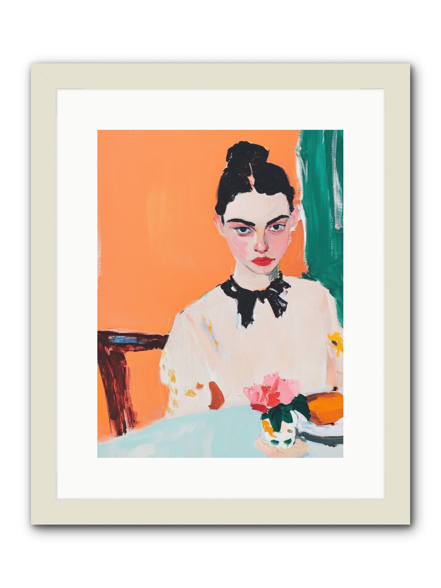 Unspoken Affections -- Framed Print - White 12x16