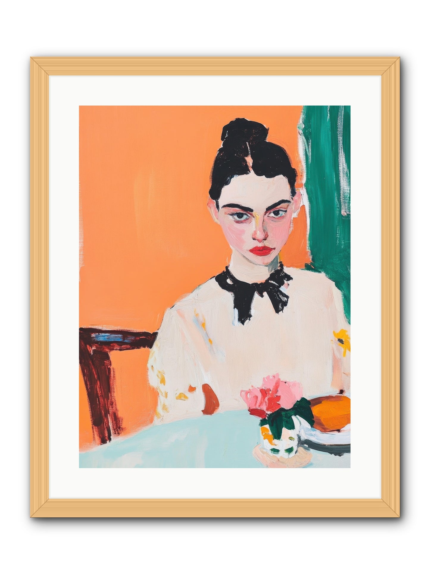 Unspoken Affections -- Framed Print - Natural 18x24