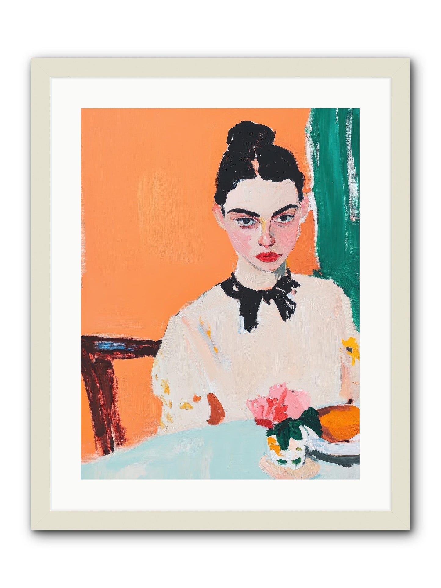 Unspoken Affections -- Framed Print - White 18x24