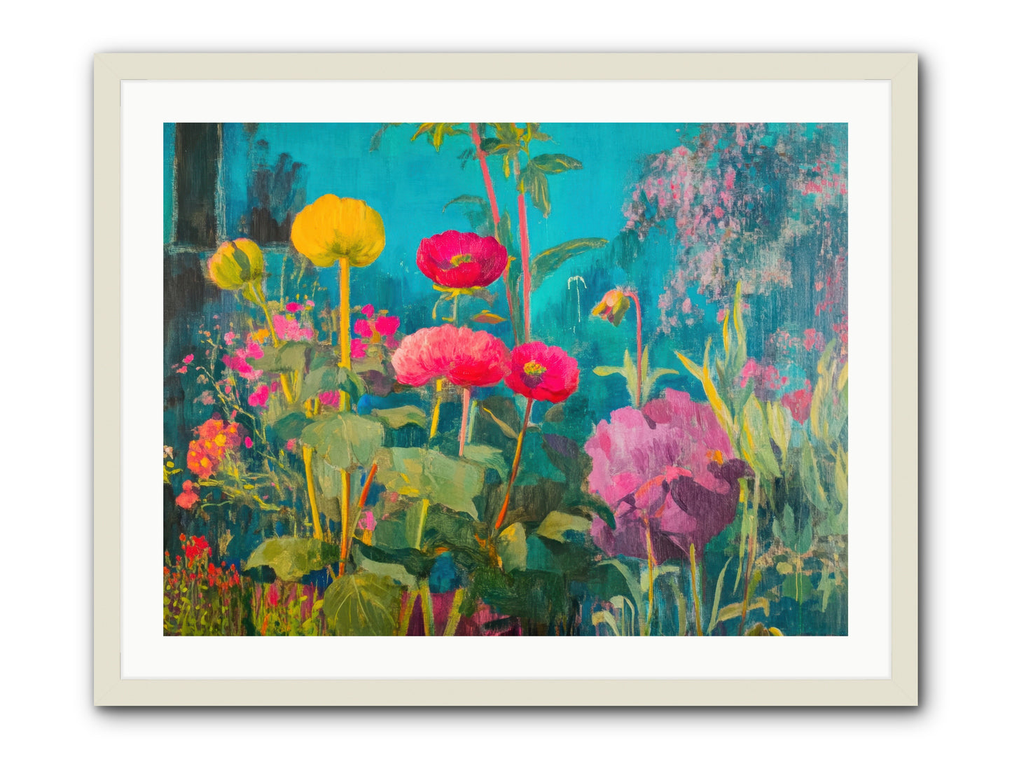 Untamed Opulence -- Framed Print - White 32x24