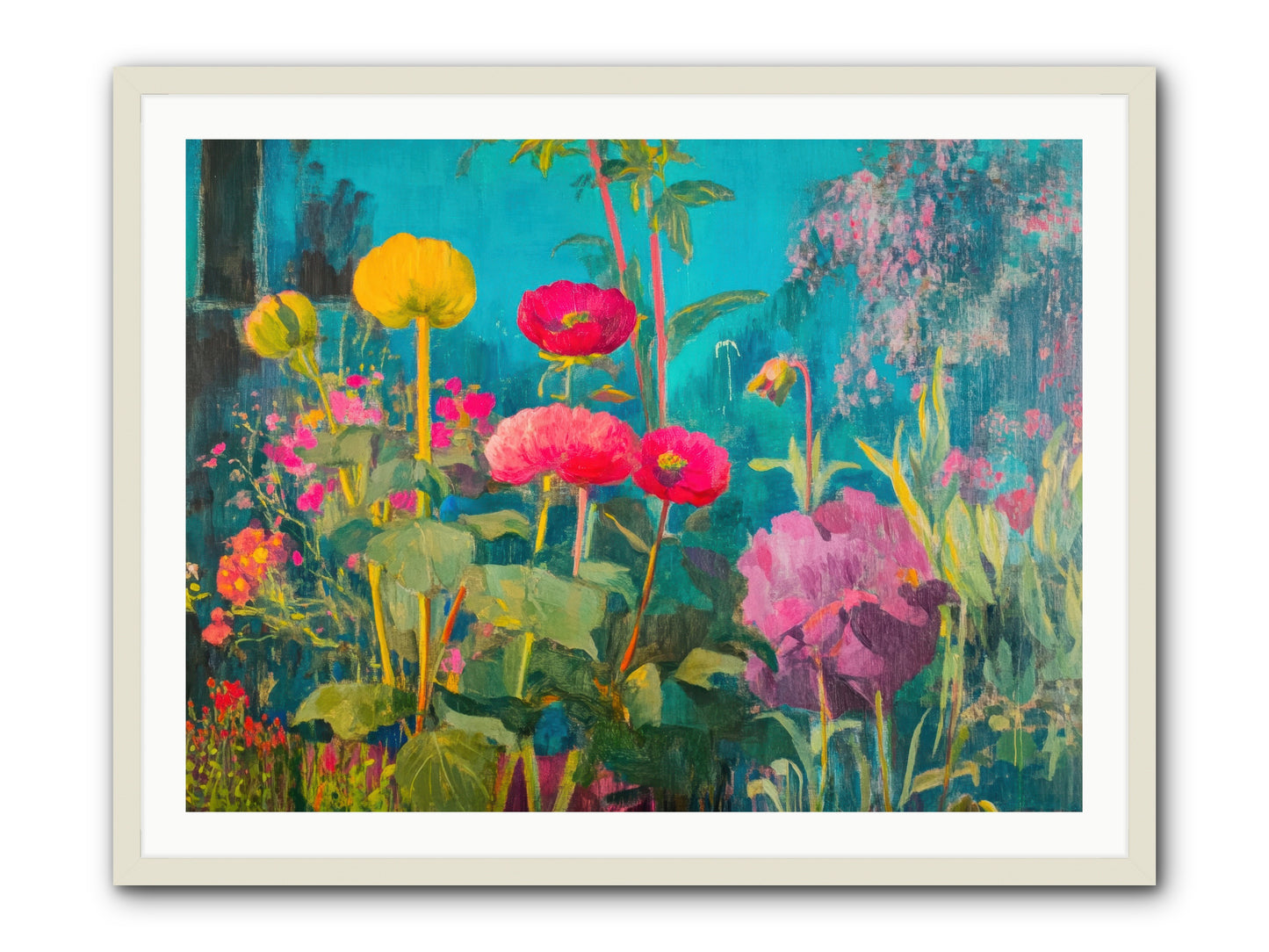 Untamed Opulence -- Framed Print - White 40x30