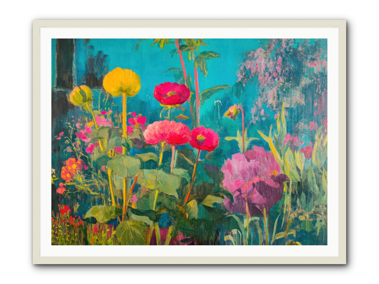 Untamed Opulence -- Framed Print - White 48x36