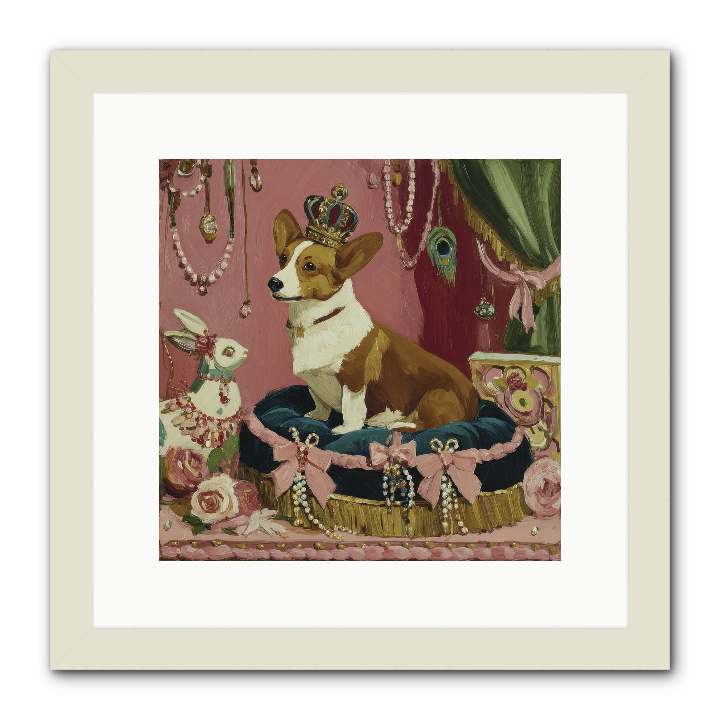 Unveiling of Splendor -- Framed Print - White 12x12