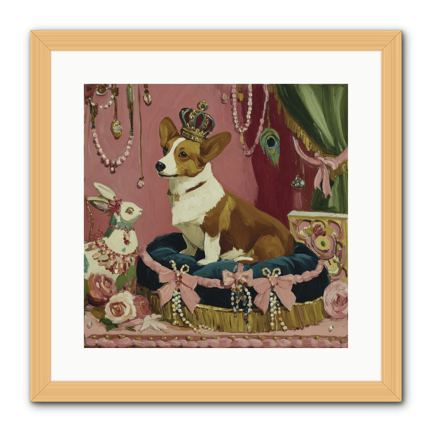 Unveiling of Splendor -- Framed Print - Natural 16x16