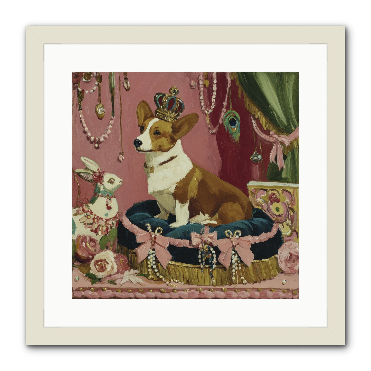 Unveiling of Splendor -- Framed Print - White 16x16