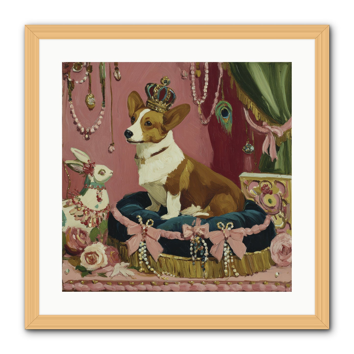 Unveiling of Splendor -- Framed Print - Natural 20x20