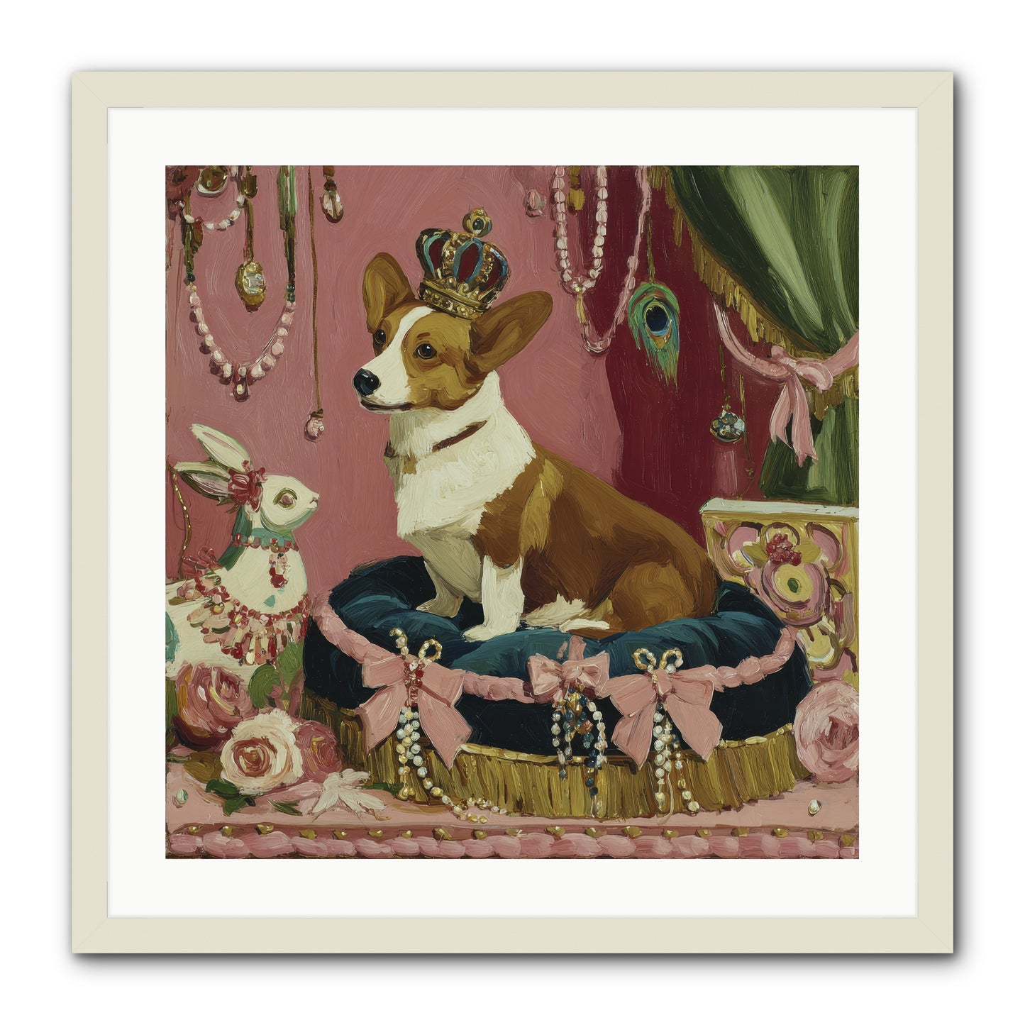 Unveiling of Splendor -- Framed Print - White 24x24